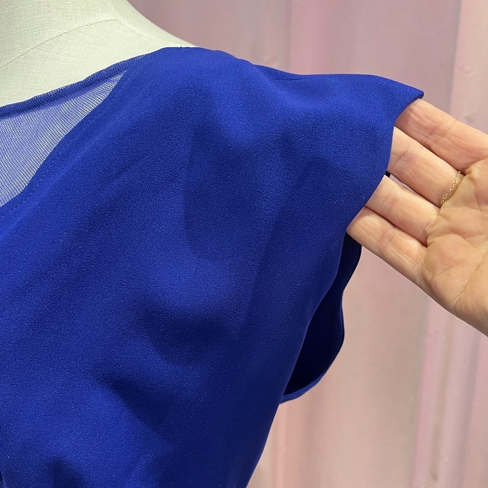 Urban Outfitters Royal Blue Layered Cocktail Dress Size 10 - Picture 3 of 9